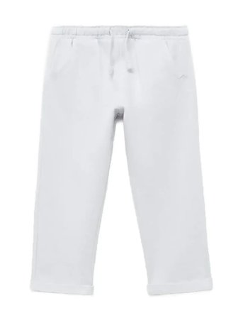 Mango Cotton Drawstring Joggers - Blue - 2-3