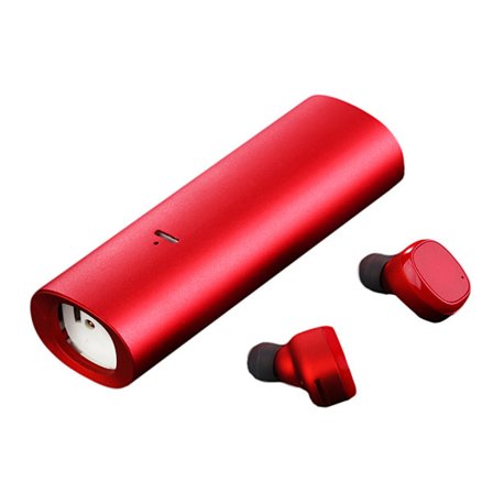 Bluetooth-hörlurar Trådlös Laddare Utomhus Sport Stereo In-ear Hörlurar Headset Röd