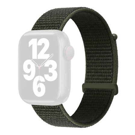 KALEBOL Nylon klockarmband Apple Watch Series 10 46mm armband - Militärgrön