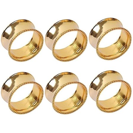 6 stk. Servietringe Sæt Spisebord Indstilling Brude Servietringe Glansfuld Servietholderspydning til