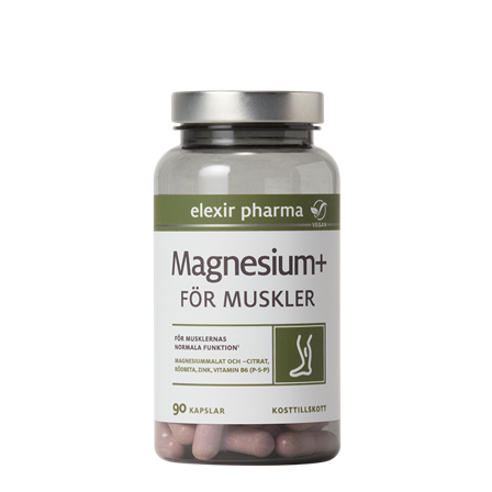 Elexir Pharma Magnesium+ För muskler 90 kapslar
