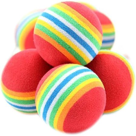 10 stycken skumgummi kattbollar interaktiva färgglada valp kattbollar