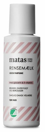 Matas Striber Rensemælk til Tør Hud Uden Parfume 75 ml, Skincare, Renseprodukter, Rens & Vask
