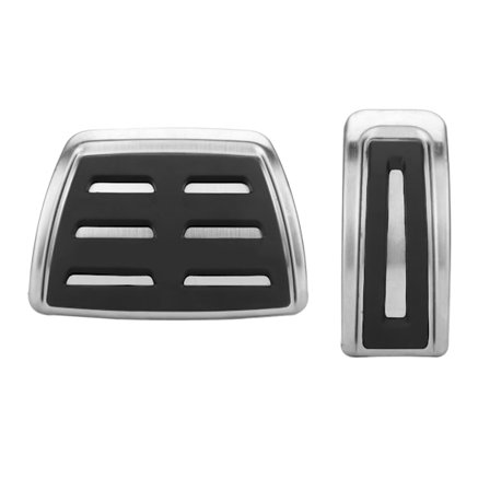 2st rostfritt stål automatiska pedalkåpor Passar för Audi A1 A3 TT