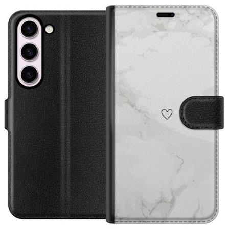 Kompatibelt Plånboksfodral till Samsung Samsung Galaxy S23 Marmor Hjärta