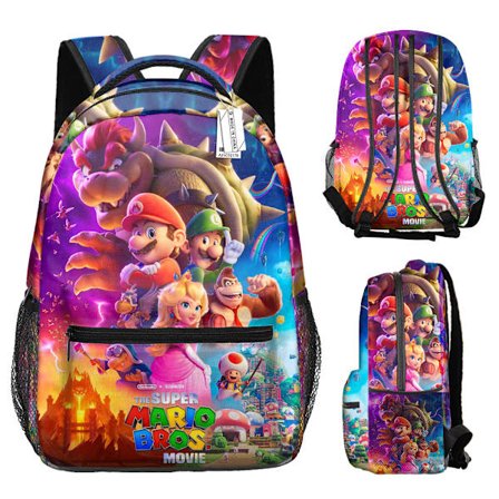 Kids Super Mario School Bag Backpack 3D Student Travel Backpack Boys Girls