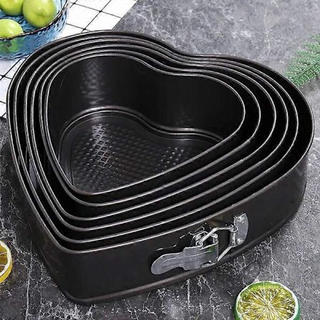 7/8/9/10/11/12 tuuman tarttumaton sydämenmuotoinen kakkuvuoka hiiliterästä DIY-kakkumuotti irrotettava leipävuoka leivontatyökalut