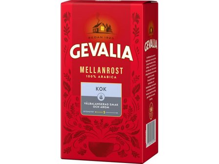 GEVALIA Kaffe Kok Mellanrost 450g - Lyreco - Kök och servering - Kaffe och te - Bryggkaffe