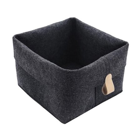 Filt Oppbevaringskurv Diverse Oppbevaringskurv MØRK GRÅ 25X25X25CM