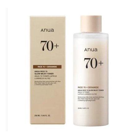 [ANUA] Rice 70 Glow Milky Toner - 250ml - Brittisk säljare 2025