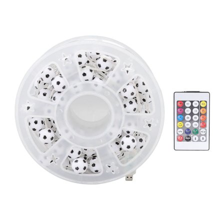 Fu boll ljusslinga, USB-driven APP röstfjärrkontroll KLB