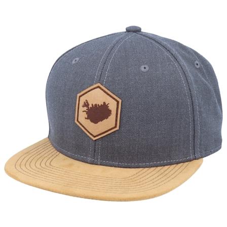 Iconic - Grau snapback Cap - Iceland Map Patch Dark Heather Grey/Suede Snapback @ Hatstore