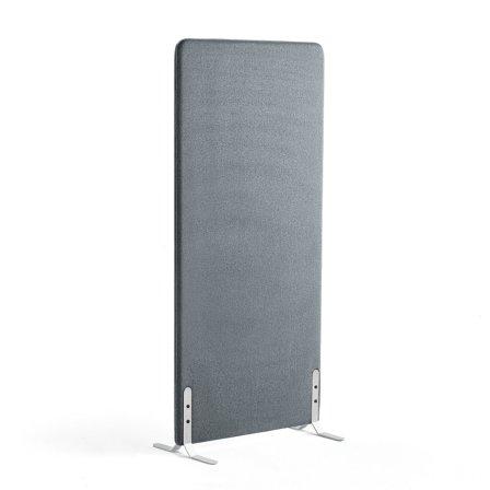 Raumtrenner ZONE, 1700 x 800 x 46 mm, Stoff Rivet, weiße Beine, blaugrau