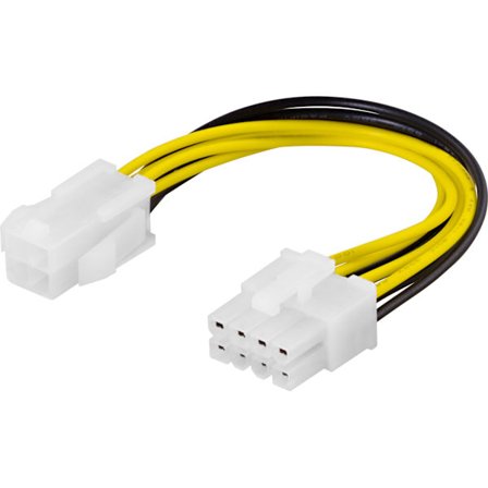 Adapter cable 4-pin ATX12V to 8-pin EPS12V 10cm
