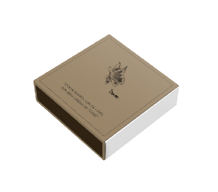 ERNST Tändsticksask Dekoration Brun 11x11x3