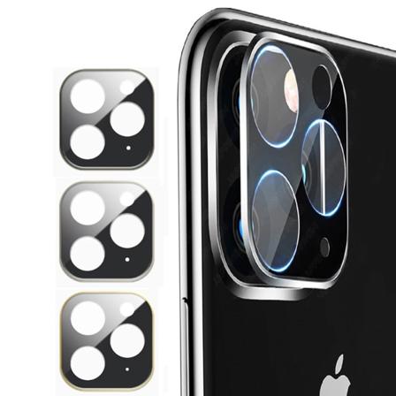 Kameralinsecover Hærdet glas + Frame HD 0,2 mm iPhone 11 Pro Max Silver