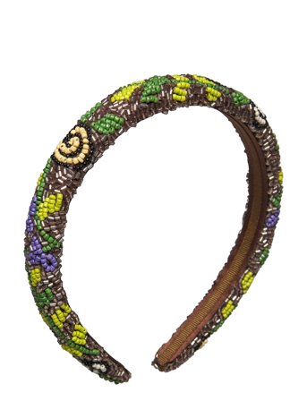 Becksöndergaard Fleuriella Slim Beaded Hairbrace - Brown - ONE SIZE