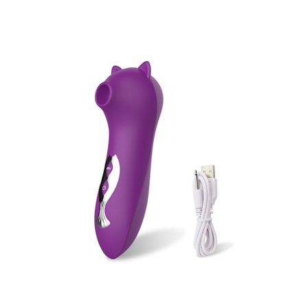 10 Frekvens Kraftfull Vibrator, Klitoris Nippel Sug Stimulator (Lila)