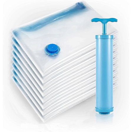 Vakuum Opbevaringsposer 8 Pak Heilwiy Gave, Genanvendelige Pladsbesparende Poser, Vakuum Pakke Acserger