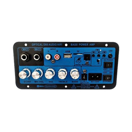 D60 50W Subwoofer Effektförstärkarkort med Optiskt Ljud 12V24V220V Bluetooth Ljudförstärkare Boa