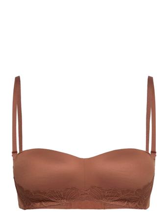 Frida Bandeau Lingerie Bras & Tops Soft Bras Non Wired Bras Brun Dorina*Betinget Tilbud