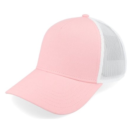 American Needle - Blank Brush Twill Valin White/Light Pink Trucker Trucker Pink Cap - @ Hatstore