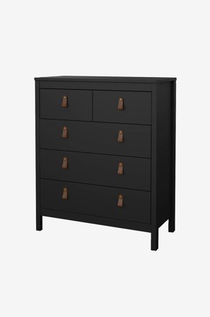 Tvilum - Madrid Kommode 3+2 skuffer - Sort - Kommoder - Fra Homeroom
