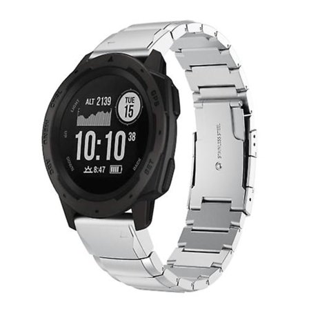 För Garmin Instinct 22mm Tortoise Shell watch i rostfritt stål