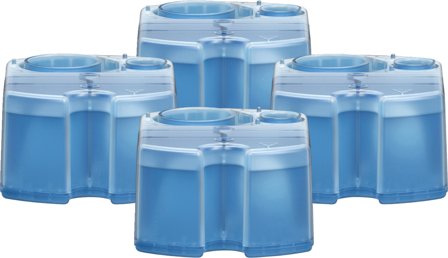 Braun 3-i-1 ShaverCare Refillpatroner for SmartCare-Stasjoner 4 stk 4 stk, rengjør barbermaskinen hygienisk ved å fjerne hår og hudpartikler