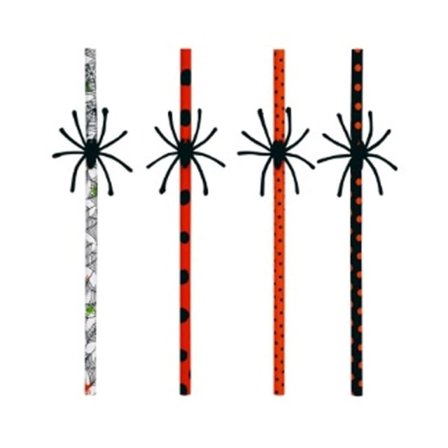 Hedlunds Sugrör Spindel, 10-pack Partytillbehör 0,6X19,7CM