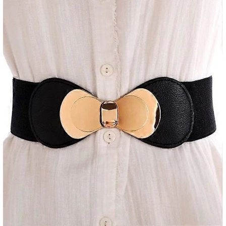 [CA] Bredt Elastisk Belte Dame Gummi Korsett Svart