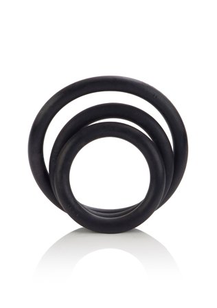 Rubber Ring Set Black - 3 st