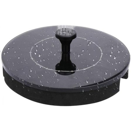 Solcellevandpumpe, Fuglebad til haven, LED-lys, Flydende landskab, Lille springvand (7V/1.4W)