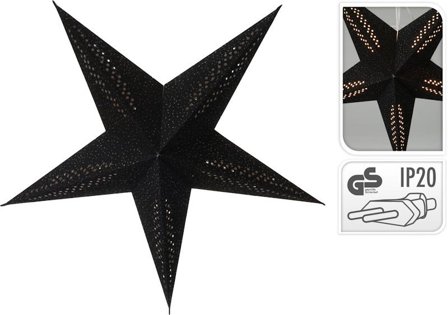 BC Julestjerne Velour Sort m/lys