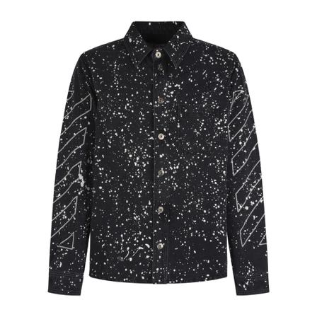 Off White Denim Jakke Sort, Herre