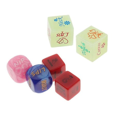 Pakke med 6 sjove erotiske kærligheds terninger spil legetøj frækt til voksne par