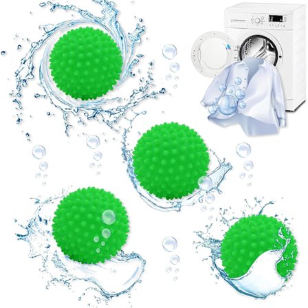 4 stk. tørretumblerkugler 6,8 cm vaskekugle vaskemaskine kugle tørretumblerkugle hårfjerningskugle vaskemaskine genanvendelig vaskekugle 