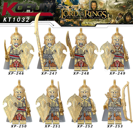 Medieval Lord Of The Rings Series Elf Guard Warrior Shooter Assembled Building Block Minifigures
