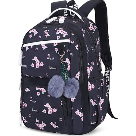 Skolväska för dam ryggsäck (svart)