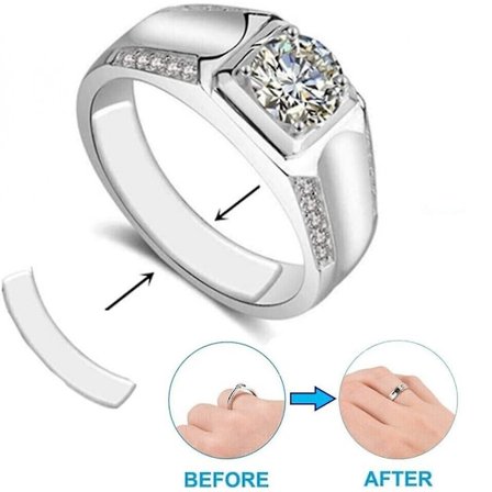 Ringstorleksjusterare - osynlig silikonkudde för lösa ringar Smyckesskydd