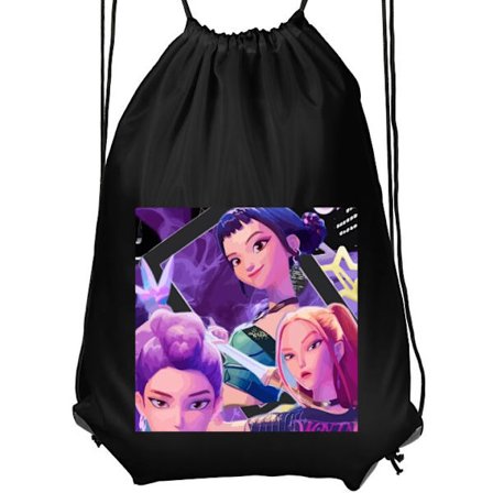 Gympose for Barn | Komfortabel og Praktisk K-Pop Demon Hunters anime inspirert plakat med tre heltinner, futuristisk by og lilla neonlys