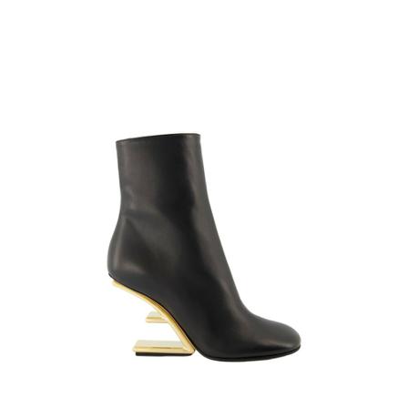 Fendi, Heeled Boots Czarny, Kobieta, Rozmiar: 37 EU