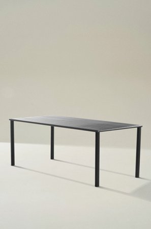 Jotex - Spisebord 90x200 Cm Black mdf / metall - MENTON - Kjøp Spisebord til uterommet hos Jotex