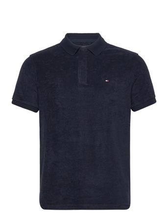 Micro Towelling Regular Polo Polos Short-sleeved Blå Tommy Hilfiger