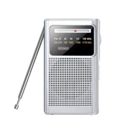 Radio Batteridrevet FM/AM, Mini Bærbar Radio Lommeradio