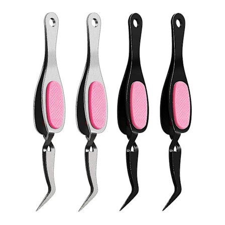 4 kpl käsityöpinsetit, ruostumaton teräs, pehmeä ote, tarkkuuspinsetit