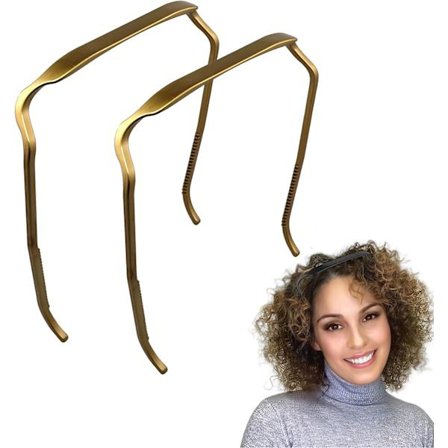 2 stk. krøllede hårbånd, tykt hårbånd til kvinder, usynligt hårbånd, firkantet hårbånd, der passer som solbriller, fikseringsværktøj til krøllet hår