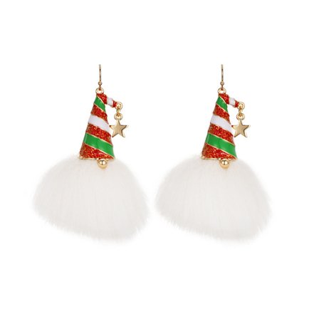 Juleøreringe til kvinder, guldbelagte legeringer, søde