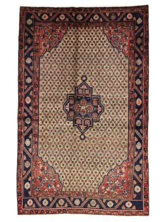 Handgeknoopt Koliai Vloerkleed 131X207 Wol Bruin/Zwart Klein