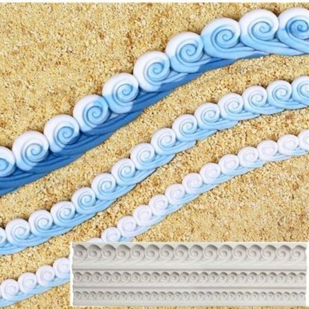 J150 Vågig Silikonform Fondant Tårtform Choklad Fudge Verktyg